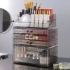 Desktop Makeup Storage Box Multi-layer Drawer Lipstick Organizer Multi-functional Storage Transparent Black Makeup Organizer 1