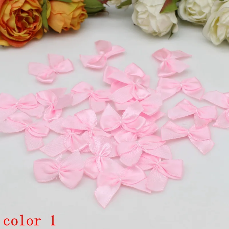 thumbnail image 1 of 50/100pcs Mixed Satin Ribbon Bows 25mm Hand Bow-knot Tie Small Bows for Crafts DIY Christmas Accessories, 1 of 5