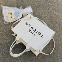 The tote bag For Women Crossbody Female Handbag New Solid Words Lette Leisure Large Bag,Luxury Fashion bag,designer bag for PU - Image 4