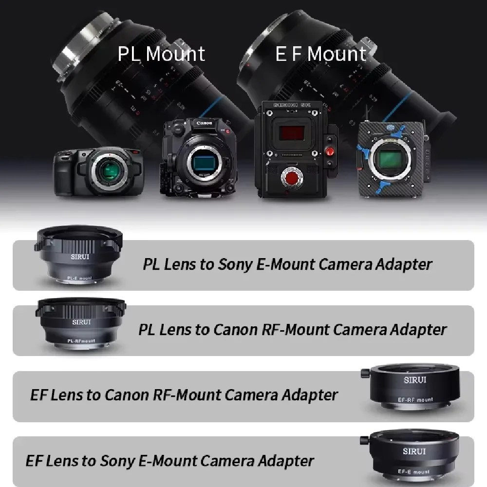 시루이 주피터 24mm 35mm 50mm T2 75mm 100mm T2.8 풀프레임 매크로 시네 렌즈 (EF/PL 마운트 카메라용)