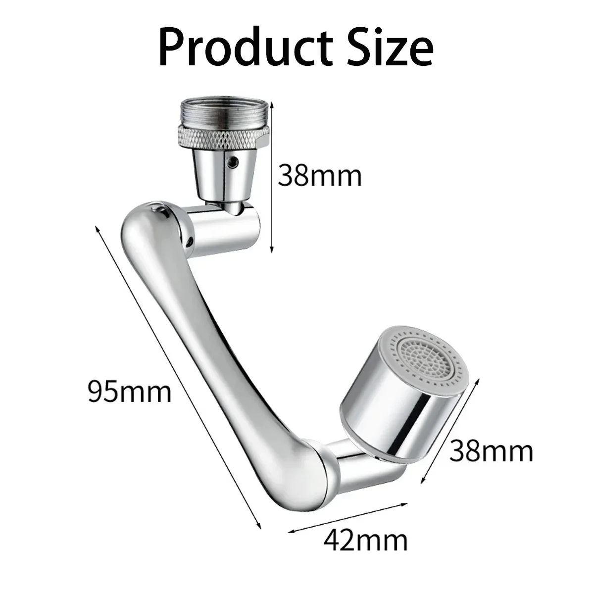 1080° Degree Faucet Extender Adapter Robotic Arm Tap Extension 2 Mode Aerator Sprayer Head Bubbler for Kitchen Tap Accessories 5