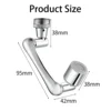 1080° Degree Faucet Extender Adapter Robotic Arm Tap Extension 2 Mode Aerator Sprayer Head Bubbler for Kitchen Tap Accessories 5