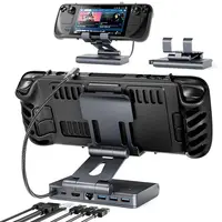 Docking Station Steam Deck Dock, 6-in-1 Hub Steam Deck Stand with HDMI 2.0 4K@60Hz Handheld Docking Station for Valve Steam Deck 1