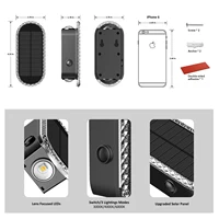 2/4 Pack Solar Fence Lights 3 Modes LED Lens Solar Lights Up & Down Solar Wall Lights for Yard, Pool, Porch, Patio, Railing 6