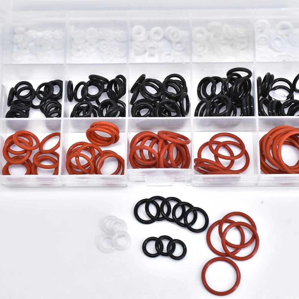 CS1/1.5/2/2.4/3.1mm Black White Red Silicone O Ring Gasket Sealing Washers Oring Spacers High Temperature Seal Insulated Gaskets