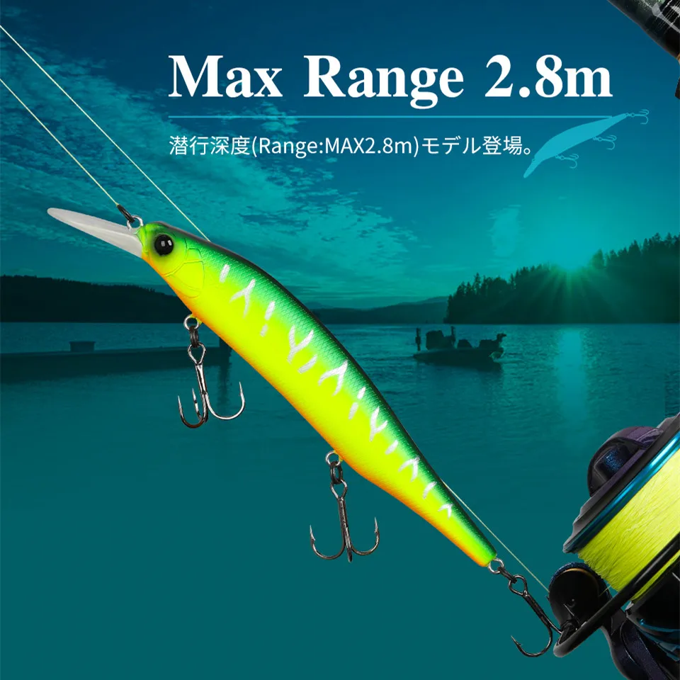 TSURINOYA 115mm 17.2g 115SP Suspending Minnow Tungsten Weight System Fishing  Lure AURORA Pike Bass Jerkbait Hard Bait