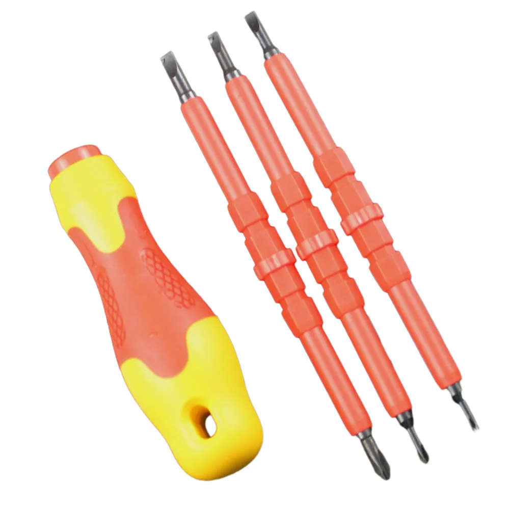 

4pcs/set Multi-Purpose Electricians Slotted Cross Screwdriver Bit With Handle PH0 PH1 PH2 SL3 SL4 SL5 Repair Hand Tools