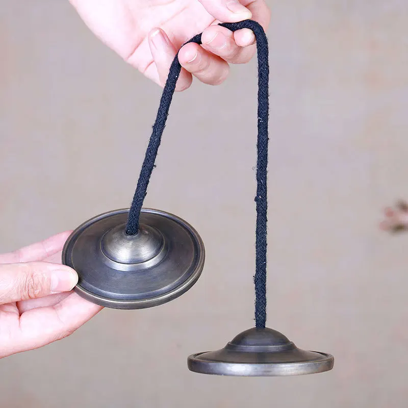Handcrafted Tibetan Meditation Tingsha Cymbal Bell tibetan cymbals Tibetan Tingsha Cymbals Chime Bells with Buddhist The Eight Auspicious Symbol