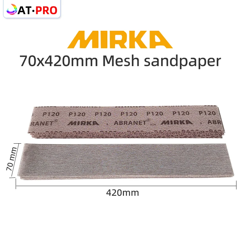 Finlandia Mirka Carta Abrasiva Sabbia A Rete Senza Polvere 70X420Mm Maglia Abrasiva A Secco Carta Abrasiva A Secco Rettangolare A Parete Moka 80-400Gr