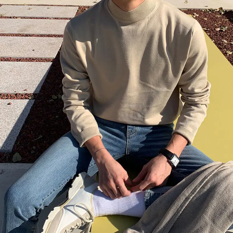 ☆men's ニット セーター ハーフタートル 厚手 韓国系 楽天市場】メンズ ファッション 韓国ファッション オシャレ 韓国