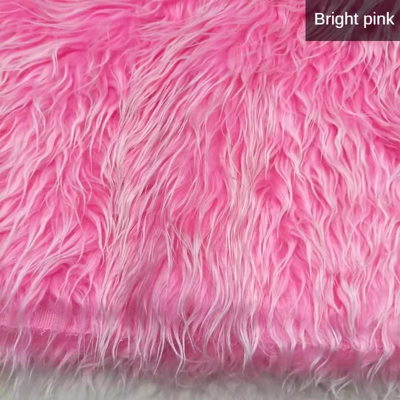 Tela de felpa de pelo largo por metro para abrigos, tapicería de