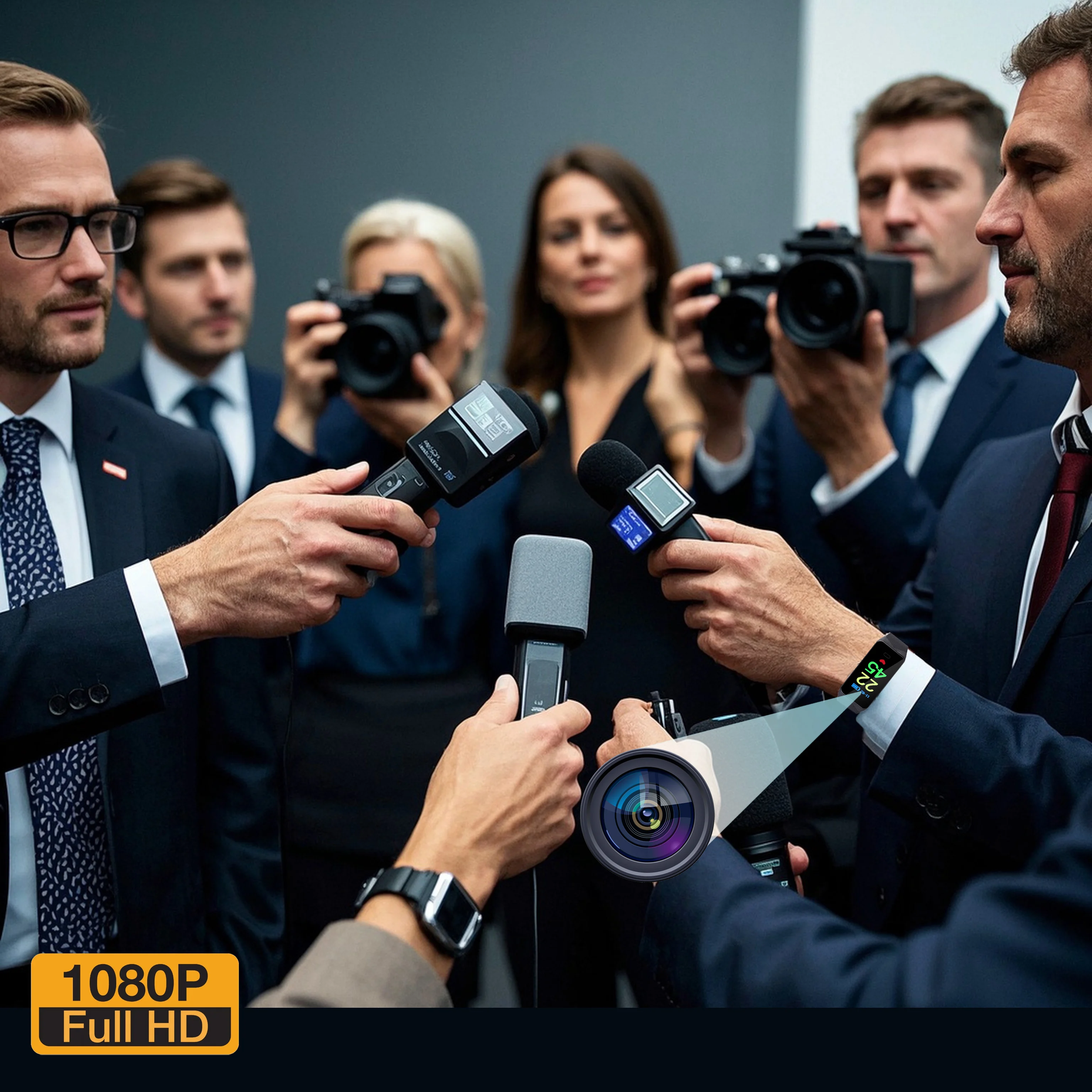 Bočni pogled na narukvicu s kamerom