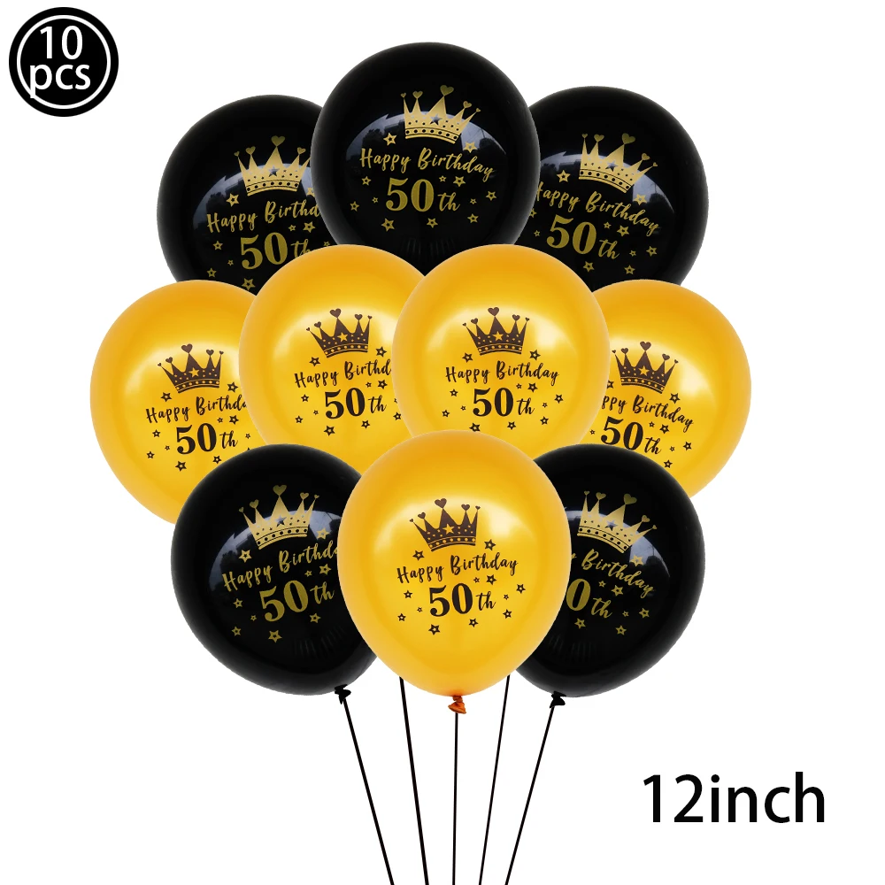 18 30 40 50 60. Geburtstag Party Papier Gläser Foto Prop Kuchen Dekor Ballon Männer Frauen Schwarz Gold Alles Gute zum Geburtstag Party Dekoration – Detail 9