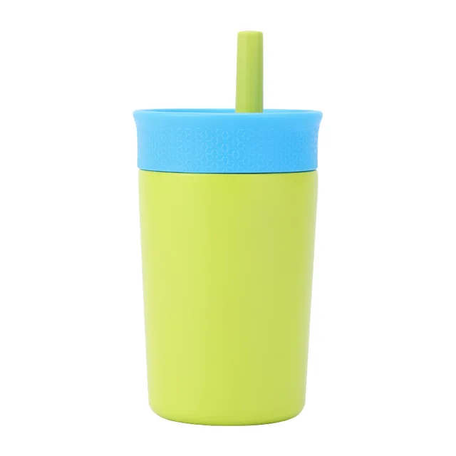 Tasse Thermos créative de 12OZ avec paille, flacons sous vide en acier inoxydable Double couche, tasse à café Portable, Mini tasse d'eau 6