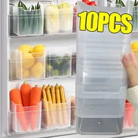 Boîte de conservation des aliments pour réfrigérateur, boîte de conservation des fruits et légumes, porte latérale du réfrigérateur, conteneur, tiroirs, support, fournitures de cuisine 1