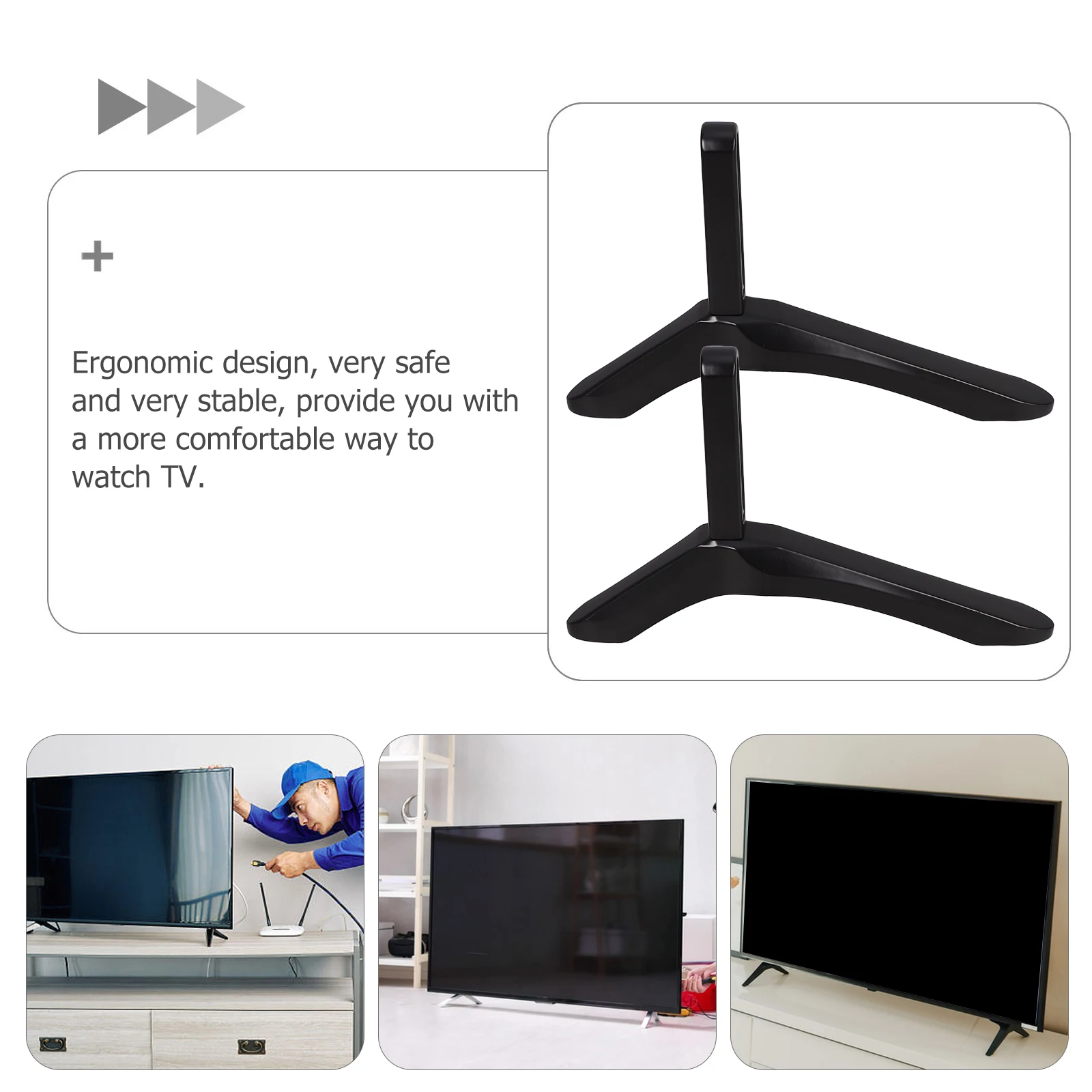 Stand 32-65 Inch Support Stand Desktop Bracket Accessories Stand Is Fit For TV With 20-55mm Installation Hole Distance