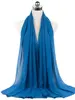 Nouveau foulard en mousseline uni pour femme, prêt-à-porter, hijab instantané, châle musulman, hijabs islamiques, écharpe arabe, foulards pour la tête