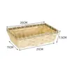 Simple Natural Color Bamboo Basket Rectangle Handmade Christmas Hamper Woven Wicker Bread Basket Home Shop Display 4