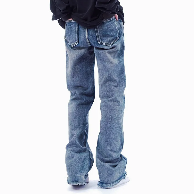 2026 Cyber Y2K Patch Stickerei Vintage Graue Baggy Jeans für Herren – Gerade geschnittene Hip-Hop-Denim-Hose für Damen und Herren – Ropa Hombre – Detail 5