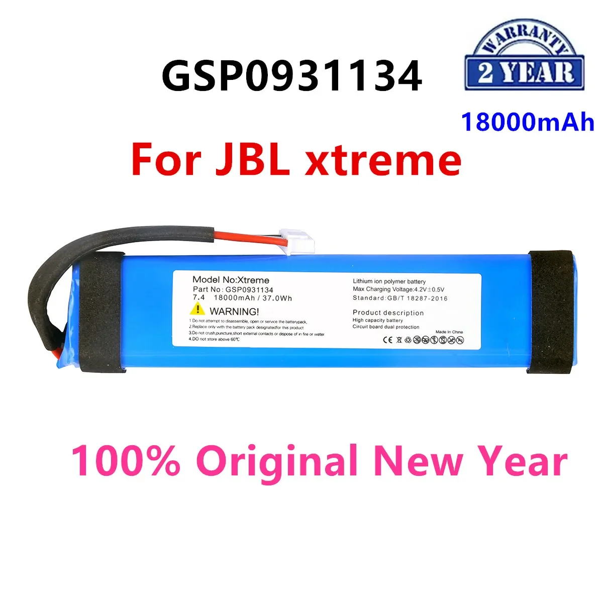 Bateria de substituição do altifalante sem fios Bluetooth original, JBL Xtreme1, Extreme Xtreme 1, GSP0931134, 18000mAh