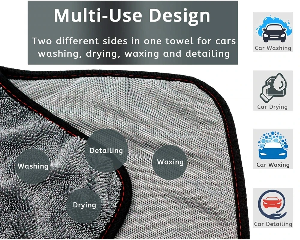 Microfiber wash towel Microfiber Twist car Motorcycle wash towel Professional Car Cleaning Drying Cloth towels Washing Polishing Waxing Detailing