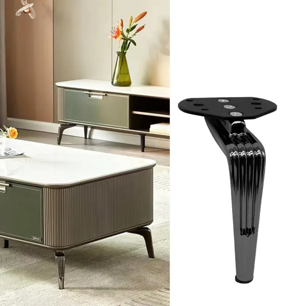 

Metal Sofa Feet Light Luxury Furniture Legs Black Gold 15cm For Home Bed Cabinet Dresser Coffee Table Legs Support Foot