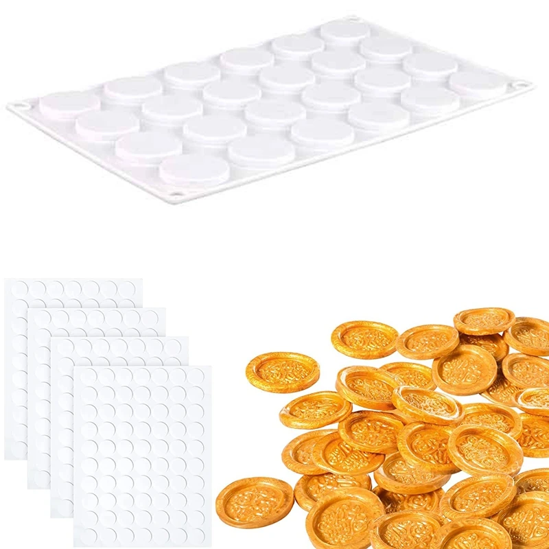New 2 Pieces Silicone Mats For Wax Seal Stamp With 210 Pieces Removable
