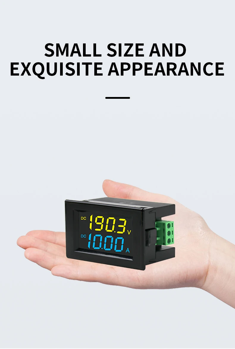 Description Picture 3 of itemD85-3051AG Dual Two Color LCD Digital Display Voltage and Current Meter Panel Meters