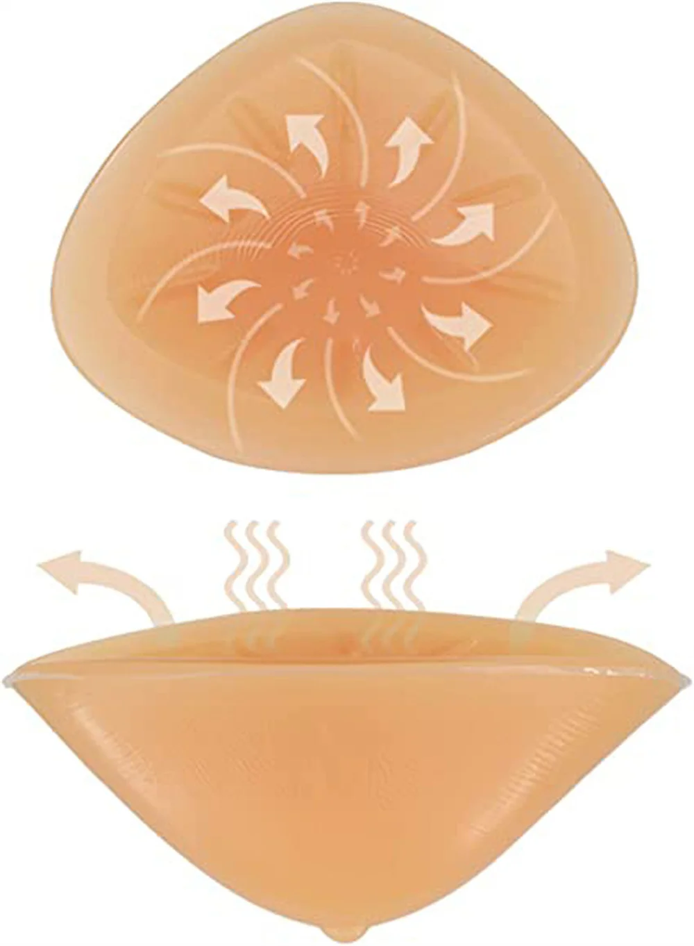 Silicona forma de pecho insertos de sujetador de silicona mastectomía prótesis sujetador potenciador insertos para mastectomía cáncer de mama