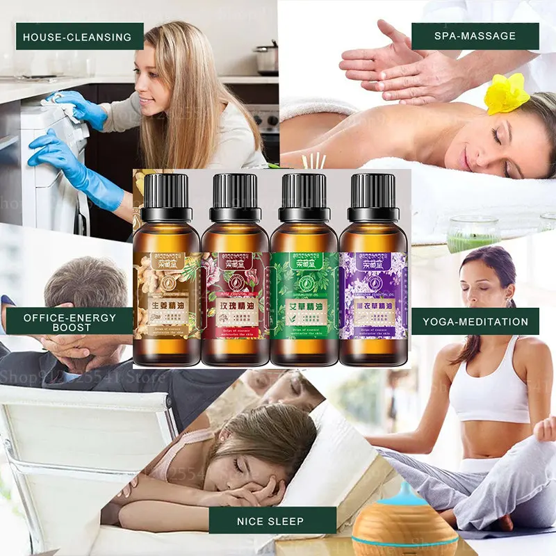 Spa New Water-soluble Oil Essential Oils for Aromatherapy Lavender Oil  Humidifier Oil with 6 Kinds of Fragrance