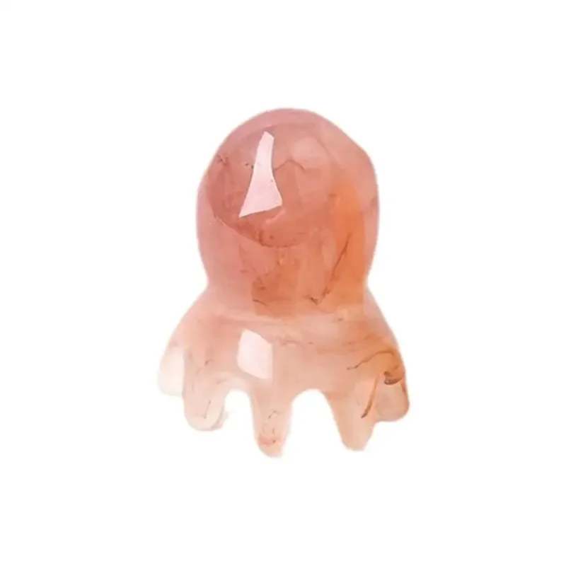 Oktopus-Akupunkturpunktkamm aus Naturharz, tragbares Kopf- und Nackenmassagegerät zur Stressabbau, Meridian-Therapie, Haarpflege, Alem – Detail 32