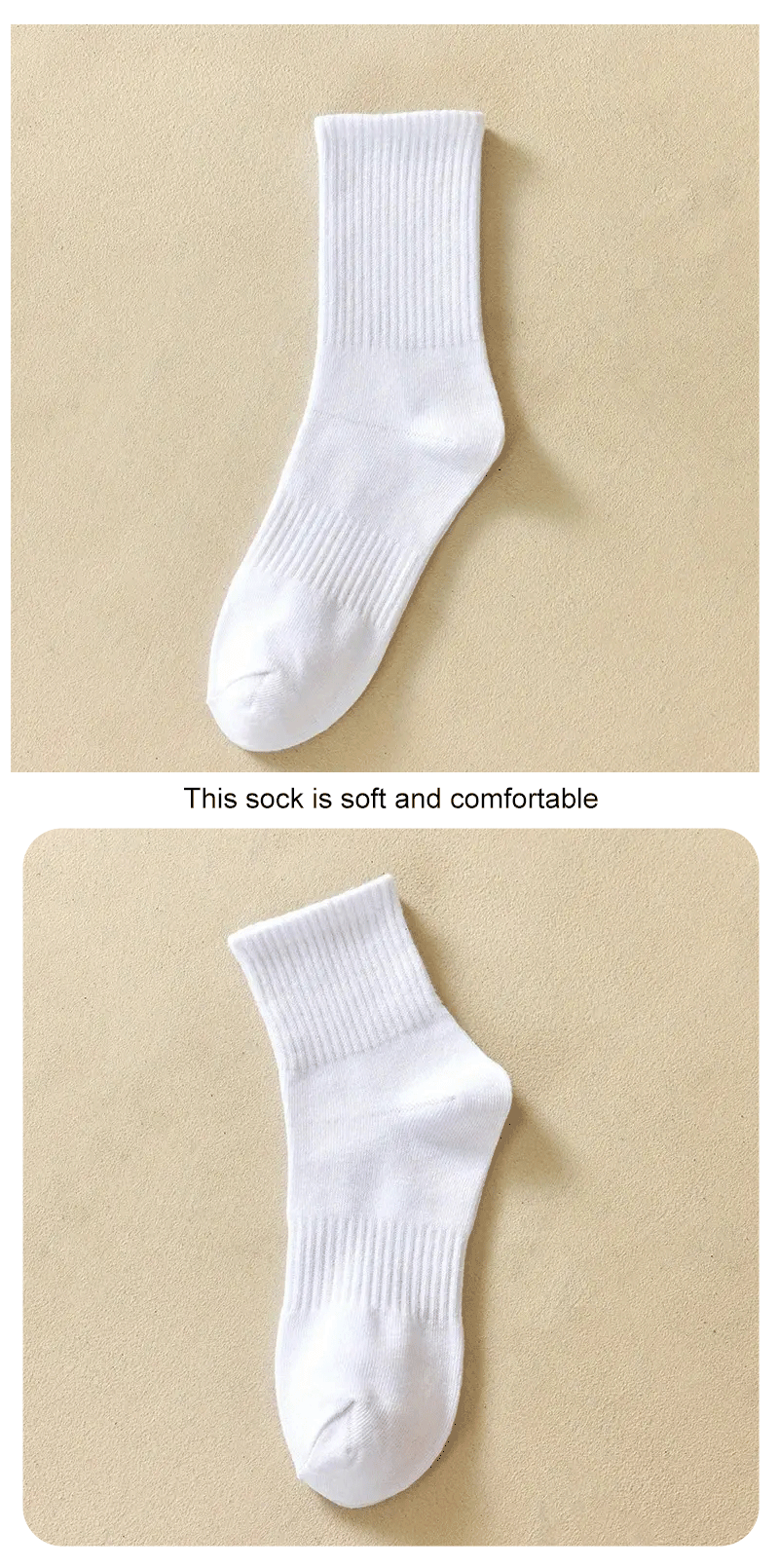 Solid Colour Ankle Socks - Soft Breathable Sports Socks for Men  Women Black  White 46 Pairs