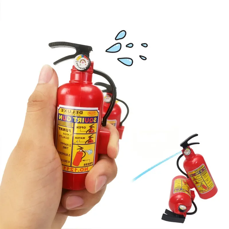 4pcs Child Funny Mini Fire Extinguisher Toys Children Firefighters Professional Props Mini Water Gun Whole Person Prank Toy