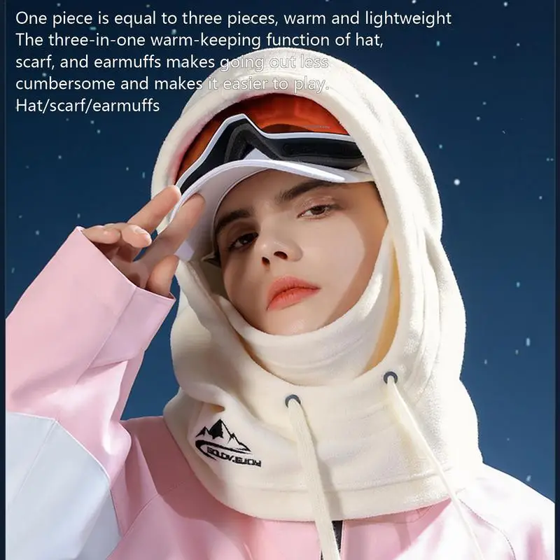 Winter Warm Balaclava Cycling Cap Outdoor Sports Windproof Cap Ski Bib Polar Cold-proof Motorcycle Bicycle Hat Men Women 3