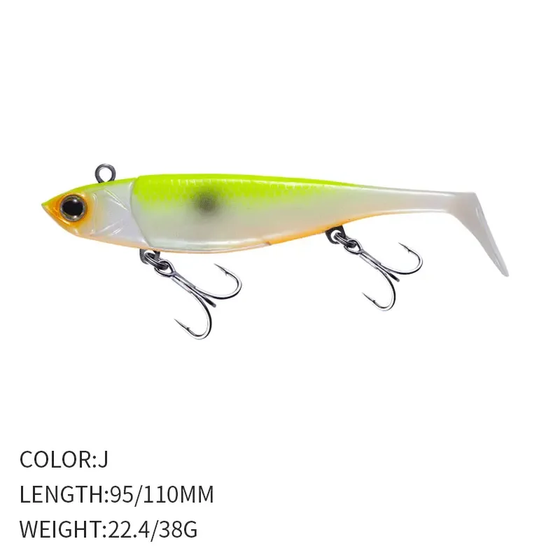 Фото Новая мягкая приманка EWE Niuniu Fish, 22,5 г/38 г, металлическая Мягкая приманка высокой частоты, 95/110 мм №5