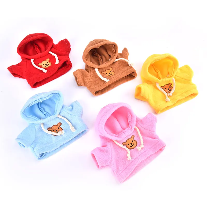 Puppen zubehör für 30cm Ente Hund Plüsch Puppen Kleidung Mini Rucksack für 30cm Lalafanfan Ente Hoodie insgesamt Tier bekleidung Spielzeug – Detail 7