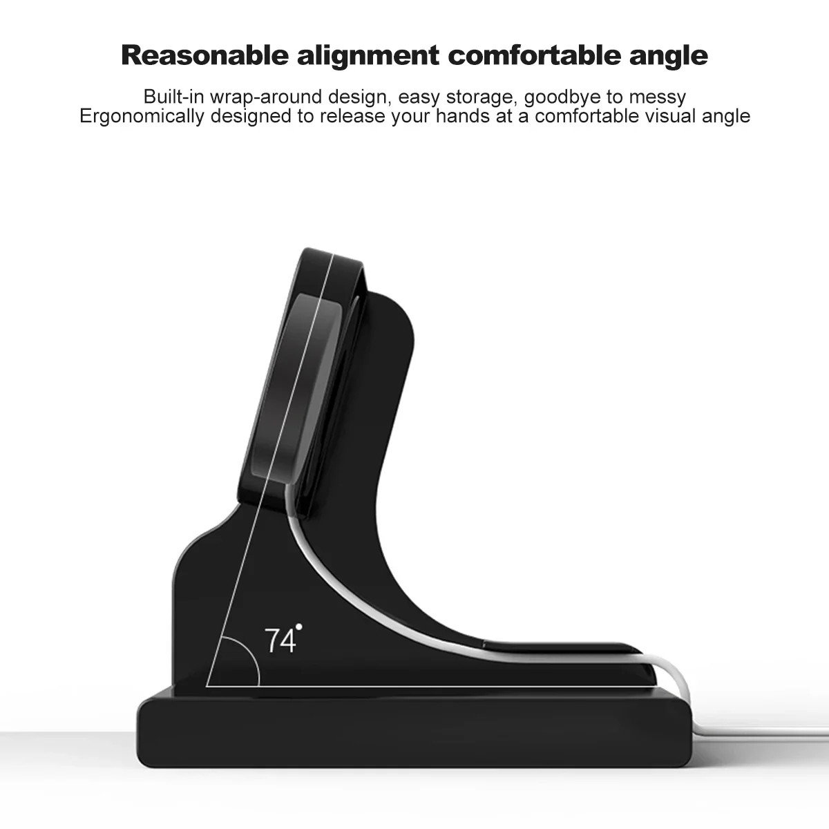 Silicone Charger Stand for Apple Watch Ultra 2 Series 9 8 7 6 5 4 3 2 SE Bracket For IWatch Night Dock Charging Desktop Holder