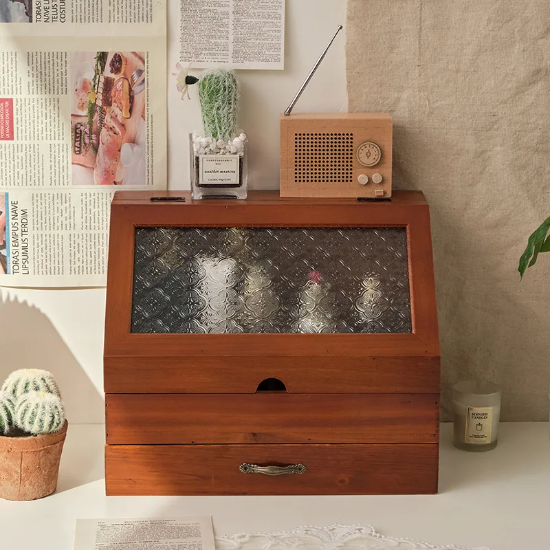 Log Retro Hand Account Storage Wooden Desktop Debris Cosmetics Lotion Finishing Box