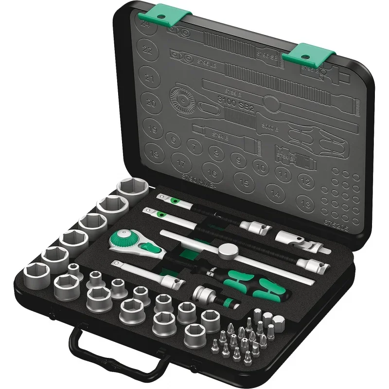 

Wera - 5003594001 8100 SB 2 Zyklop 3/8 "Metric Ratchet Set ( Piece of 43)