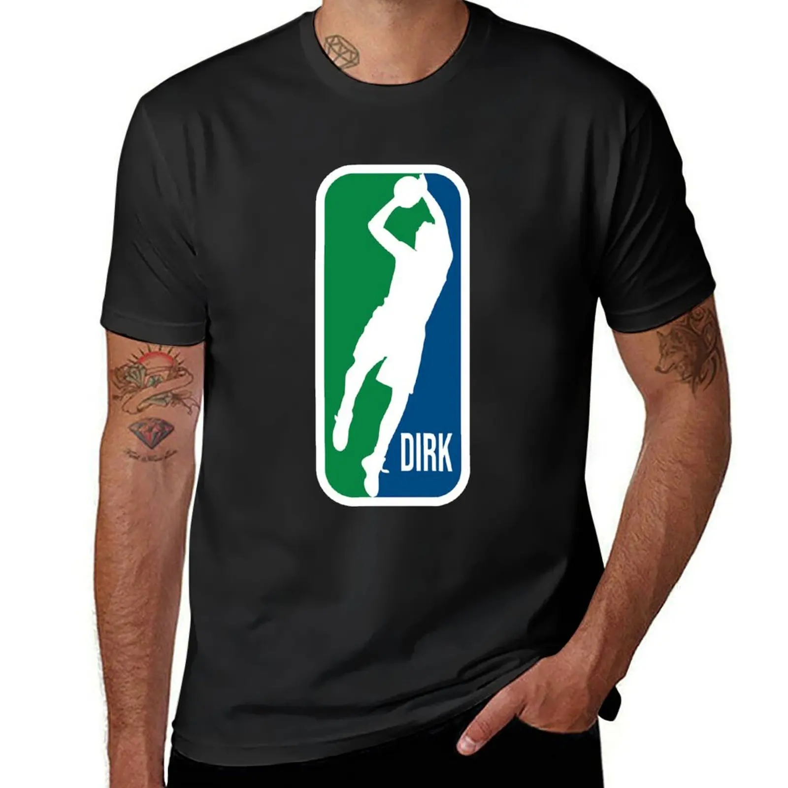 LOGO DIRK T-Shirt hippie clothes heavyweights T-shirts for men cotton
