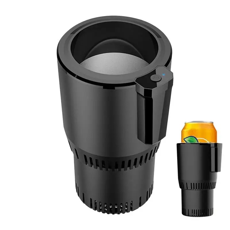 12V Smart Car Cup Cooler Low Decibel Silence Auto Car Cooling Cup Mug Holder Con Led Blue Light Low Decibel Silence Design