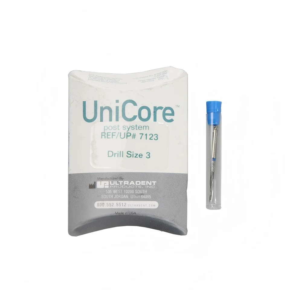 Fresas Dentales Profesionales UniCore de ULTRADENT, Fresas de Fibra para Preparación Endodóntica de Conductos Radiculares, Herramientas Dentales de Precisión, 1 Unidad