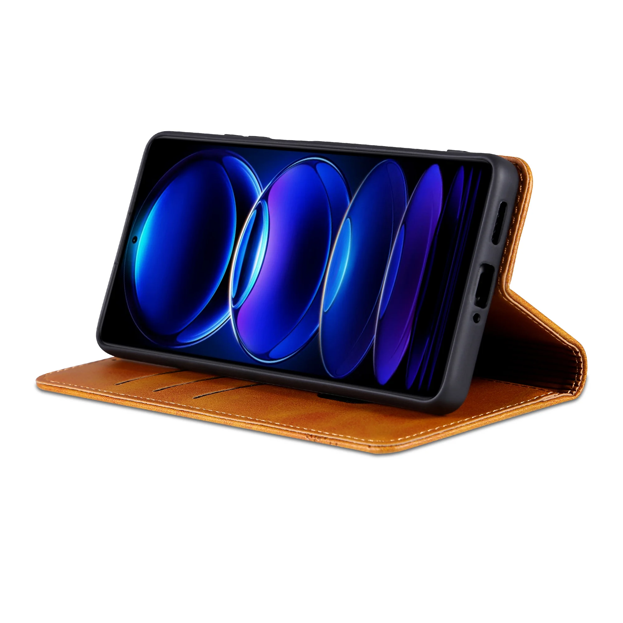 Card Holder Cover Case for OPPO A2 A3 Pro A3x A79 A40 A60 K12x A80 Pu Leather Flip Cover Retro Wallet Case Business Fundas Coque