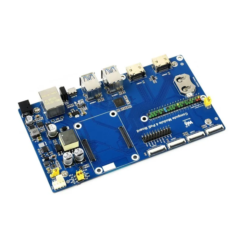 

Raspberry Pi Compute Module 4 IO Board With PoE Feature 4 x USB 3.2 Gen1 Gigabit Ethernet RJ45 for all Variants of CM4