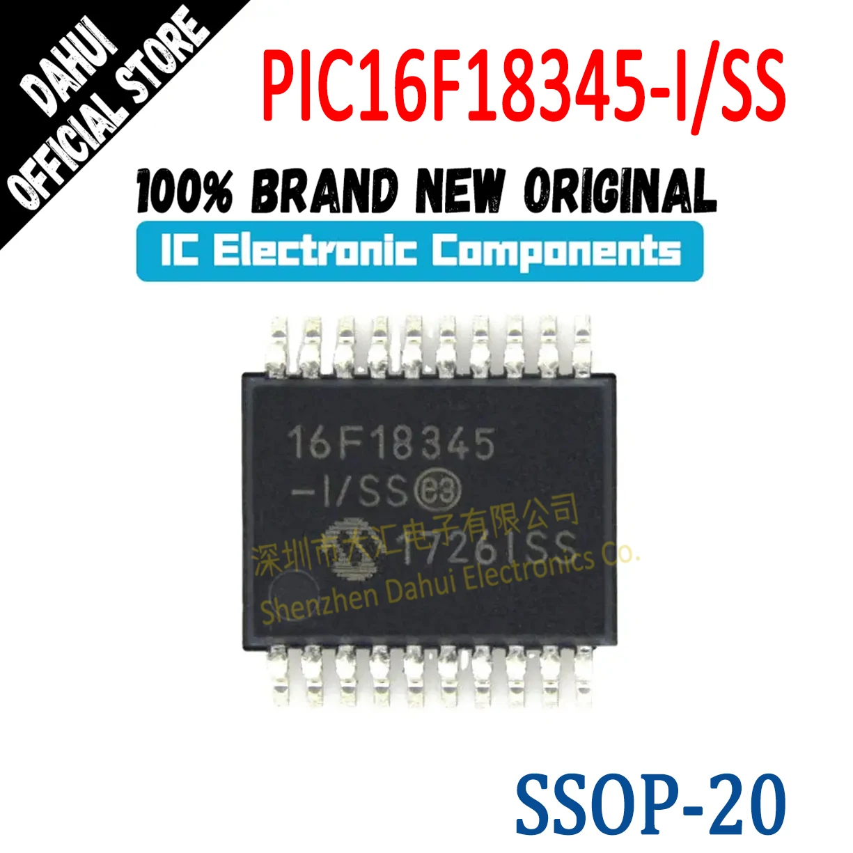 

PIC16F18345-I/SS PIC16F18345-I PIC16F18345 PIC16F PIC16 PIC IC MCU Chip SSOP-20