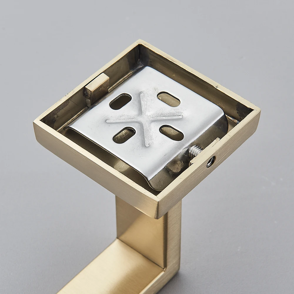 POIQIHY Bathroom Hardware Set Brushed Gold Robe Hook Towel Rail Bar Shelf Tissue Paper Holder Wall Mounted Bathroom Accessories