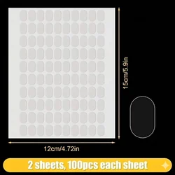 200PCS Transparent Double - Sided Waterproof Adhesive Pads for Versatile Use in Home, Office, and Decoration (1 Set - 200 Pcs)