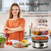 11L Large Capacity Electric Kitchen Food Egg Steamer, Automatic Thermal Smart Corn Bread Boiler, Breakfast Cooking Machine 푸드워머 2