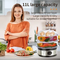 11L Large Capacity Electric Kitchen Food Egg Steamer, Automatic Thermal Smart Corn Bread Boiler, Breakfast Cooking Machine 푸드워머 2