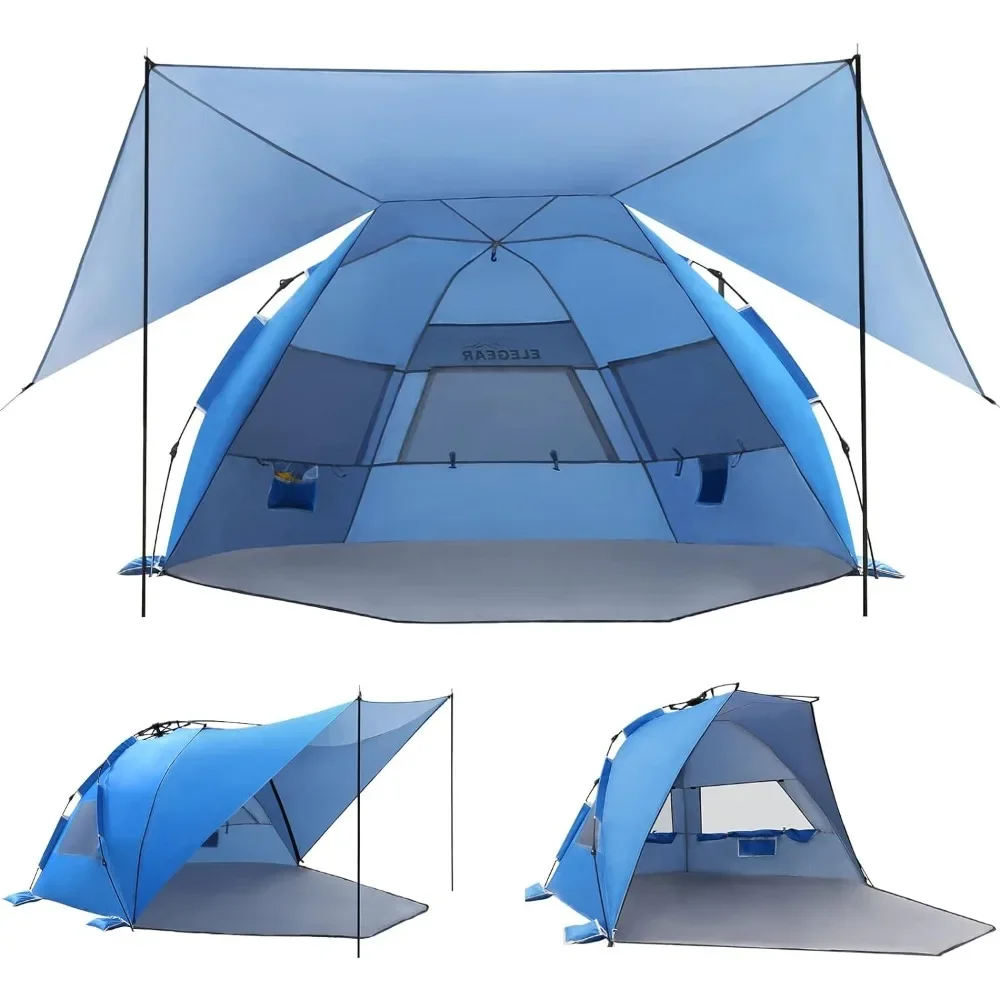 

Beach Tent with 360°Removable Canopy,Pop Up Sun Shade Shelter,Portable Lightweight Beach Cabana,Camping Canopy Tent Beachs Tents